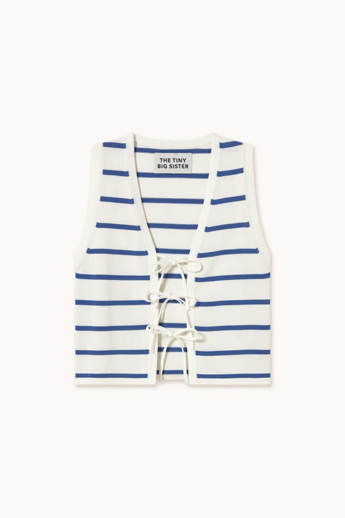 Tiny Cottons CHALECO DE PUNTO A RAYAS