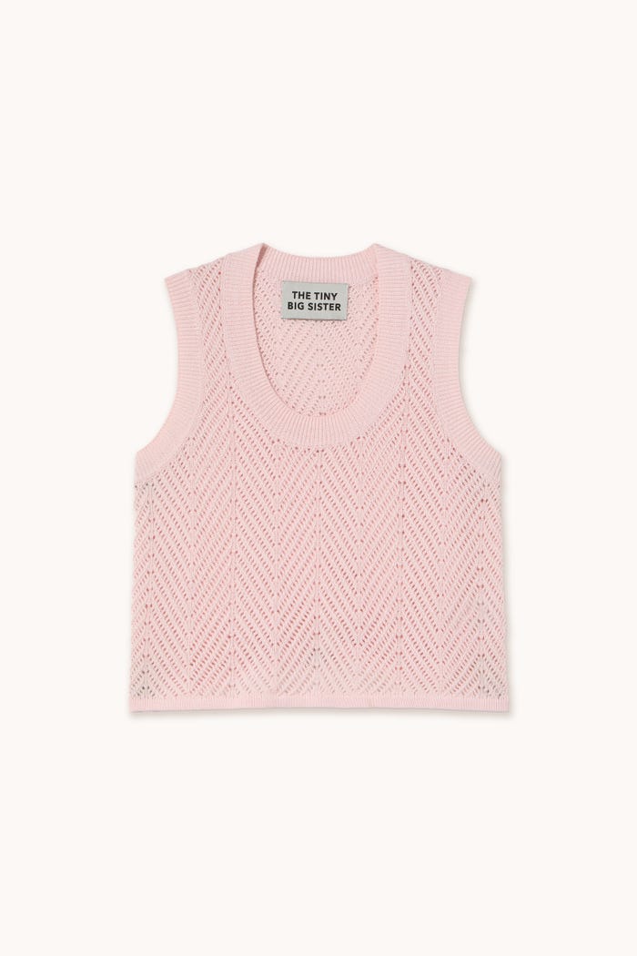 Tiny Cottons CHALECO DE PUNTO CALADO