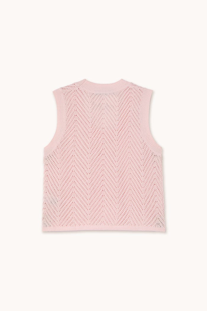 Tiny Cottons CHALECO DE PUNTO CALADO