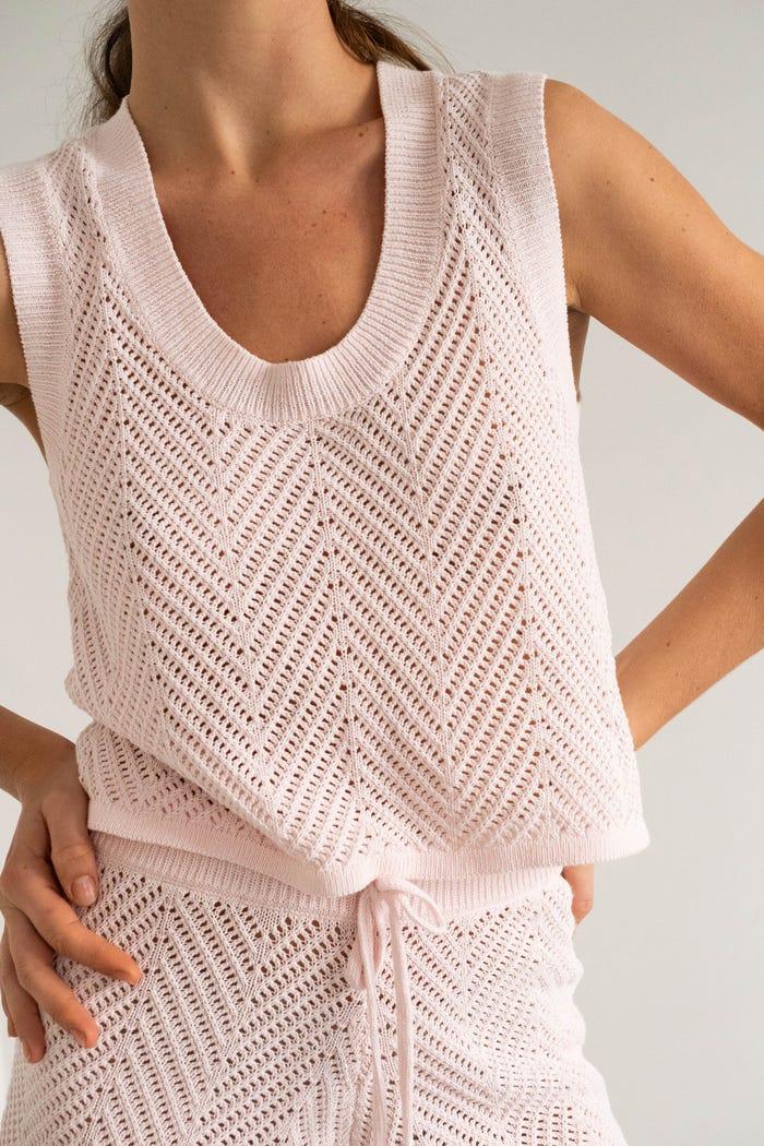 Tiny Cottons CHALECO DE PUNTO CALADO