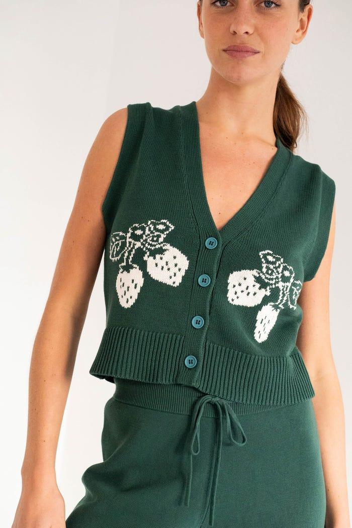 tiny cottons CHALECO PATRIC STRAWBERRIES