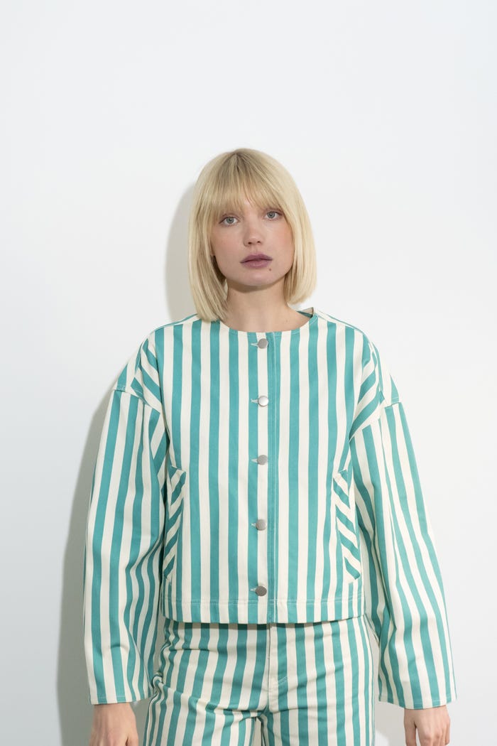 tiny cottons CHAQUETA CORTA A RAYAS