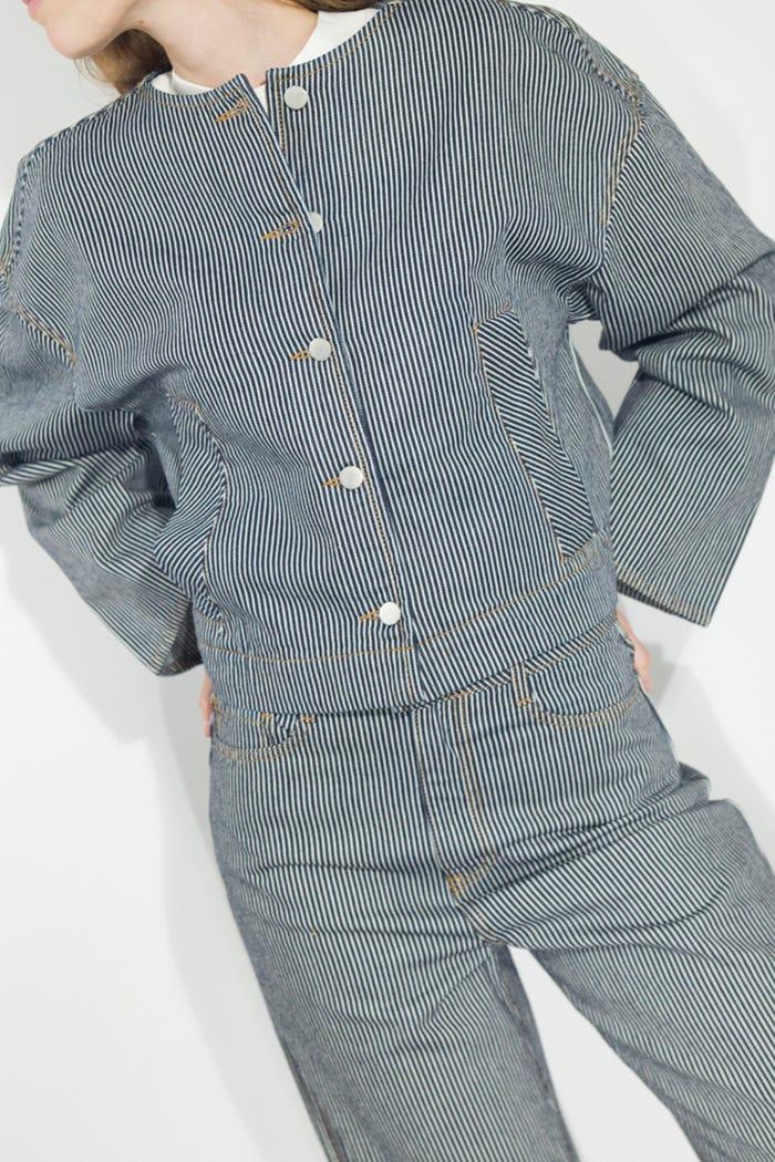 Tiny Cottons CHAQUETA VAQUERA A RAYAS