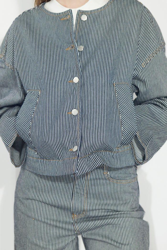 Tiny Cottons CHAQUETA VAQUERA A RAYAS