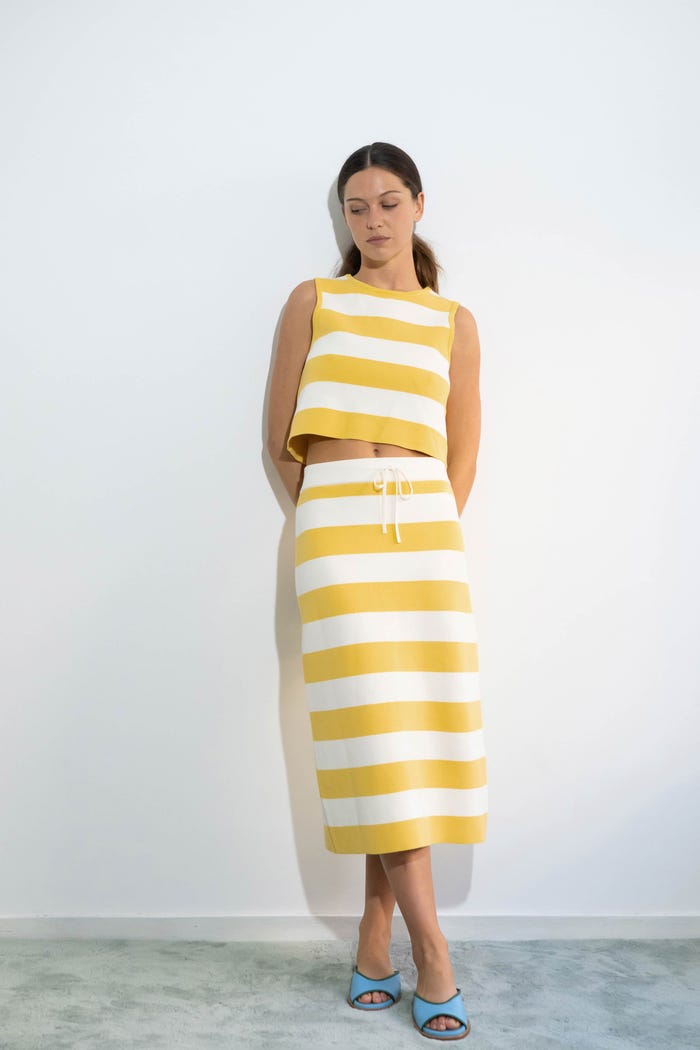 tiny cottons FALDA CON RAYAS ANCHAS