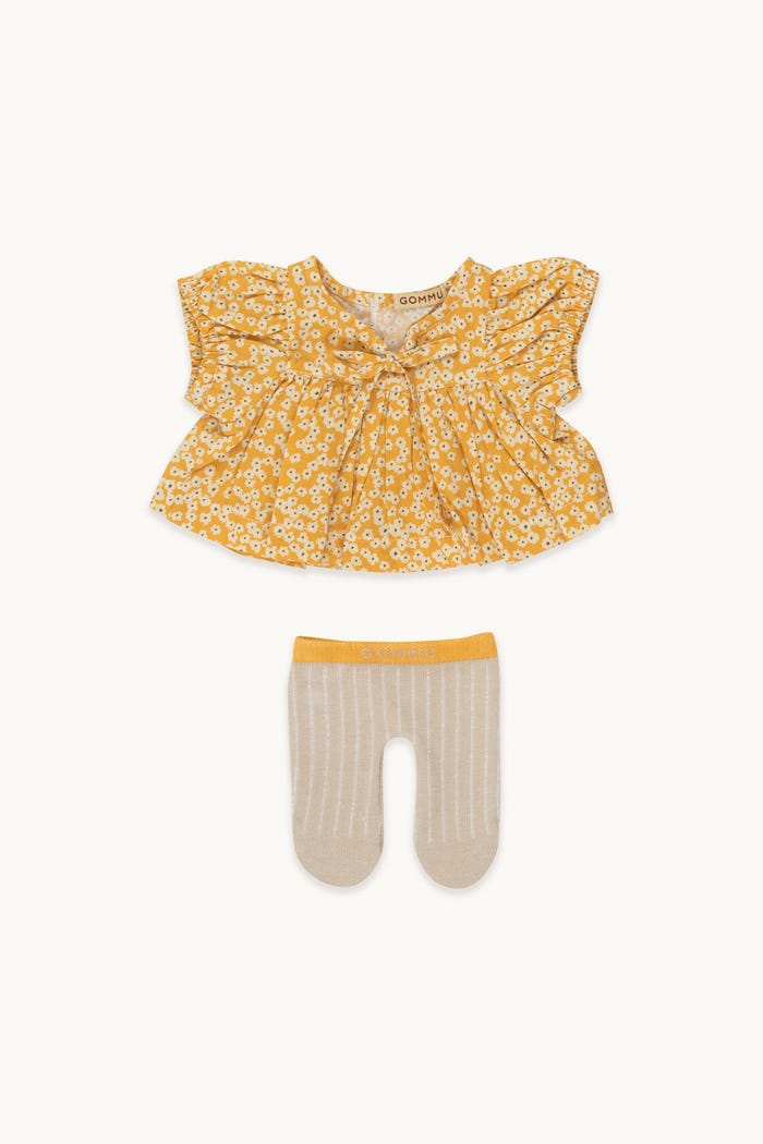 Tiny Cottons Gommu Flores Amarillas - Vestido & Medias