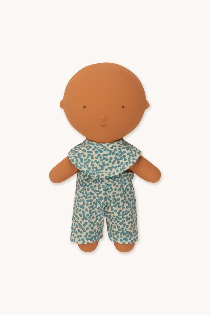 Tiny Cottons Gommu Flores Verdes - Pantalón & Babero