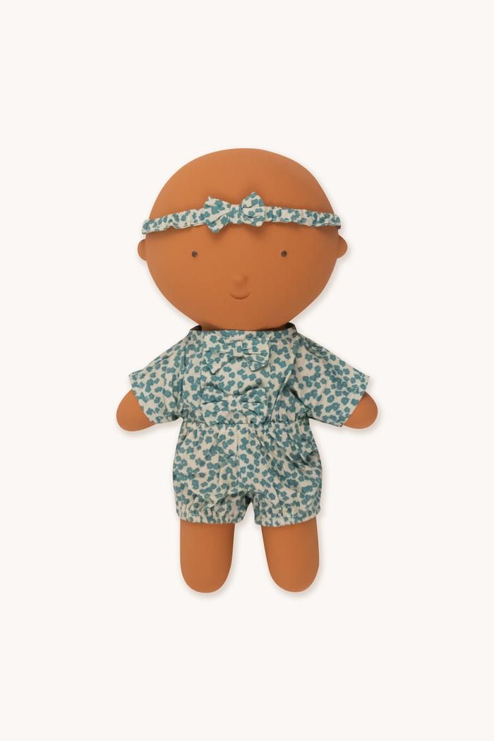 Tiny Cottons Gommu Flores Verdes - Pelele & Pajarita