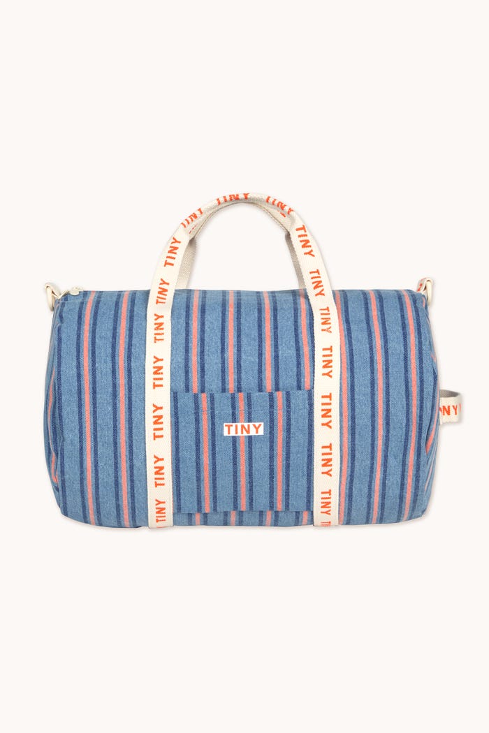 tiny cottons MOCHILA DE DEPORTE STRIPES DENIM