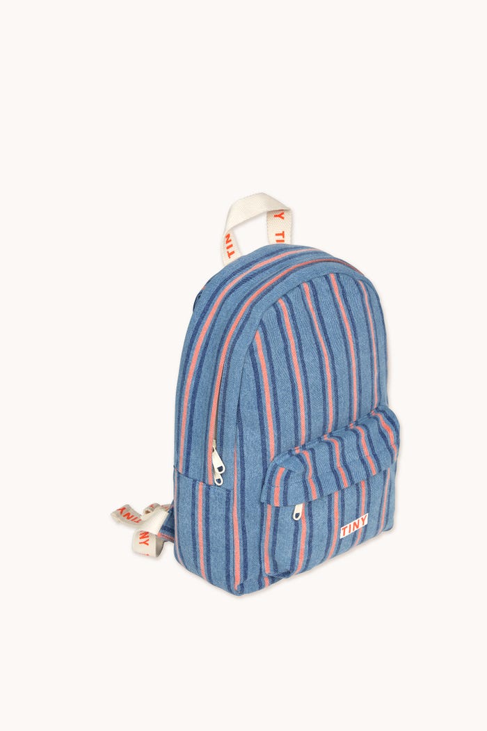 Tiny Cottons MOCHILA STRIPES DENIM