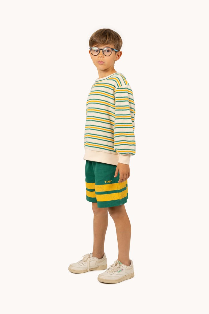 Tiny Cottons PANTALÓN CORTO STRIPES LOGO