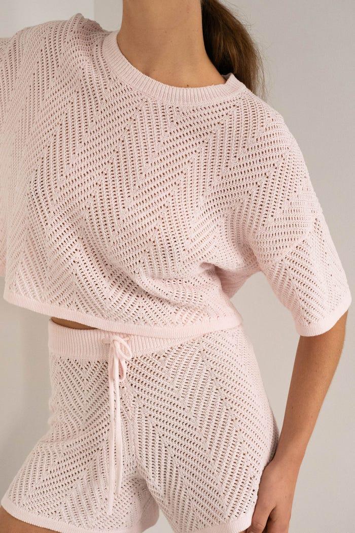 Tiny Cottons SHORT DE PUNTO CALADO