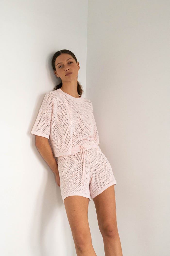 Tiny Cottons SHORT DE PUNTO CALADO