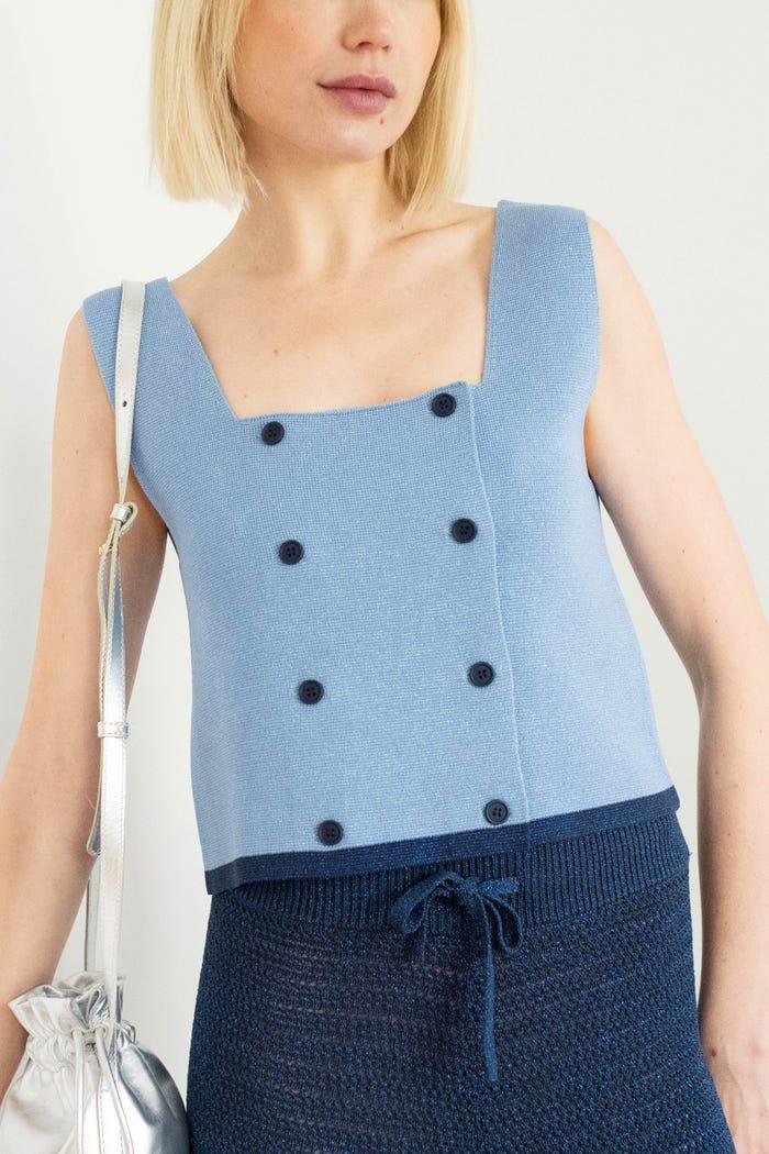 Tiny Cottons TOP CONTRASTE CON BOTONES