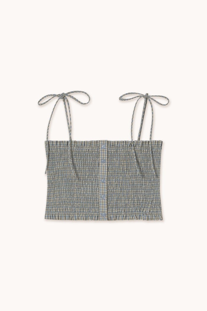 Tiny Cottons TOP CORTO A CUADROS
