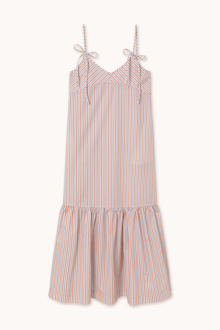 Tiny Cottons VESTIDO CON VOLANTE A RAYAS