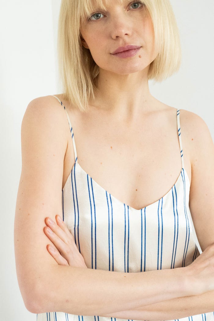 Tiny Cottons VESTIDO CON VOLANTE A RAYAS