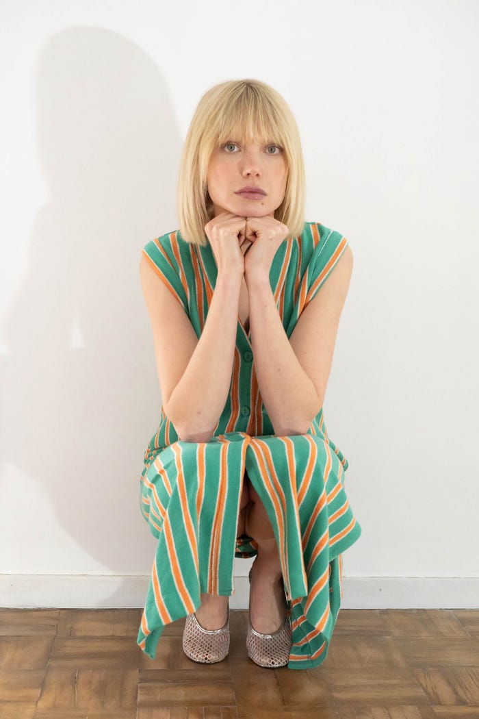 Tiny Cottons VESTIDO DE RIZO CON BOTONES A RAYAS