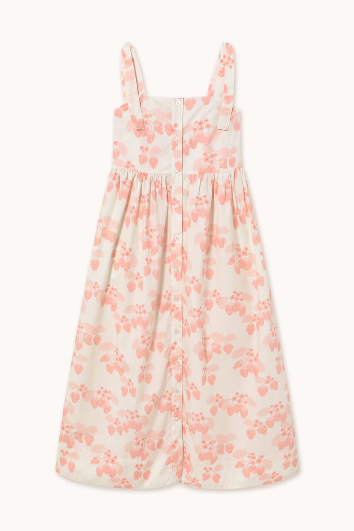 tiny cottons VESTIDO MIDI STRAWBERRIES