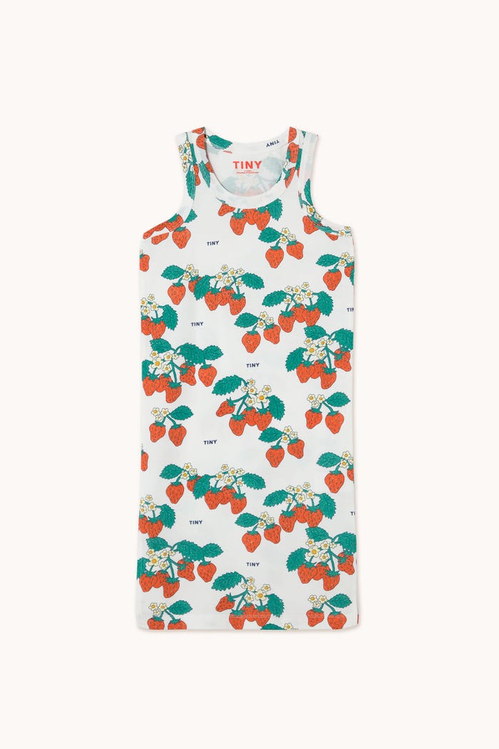 tiny cottons VESTIDO STRAWBERRIES