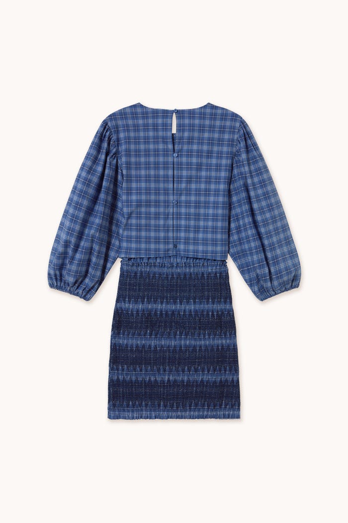 Tiny Cottons VESTIDO CON MANGA ABULLONADA A CUADROS