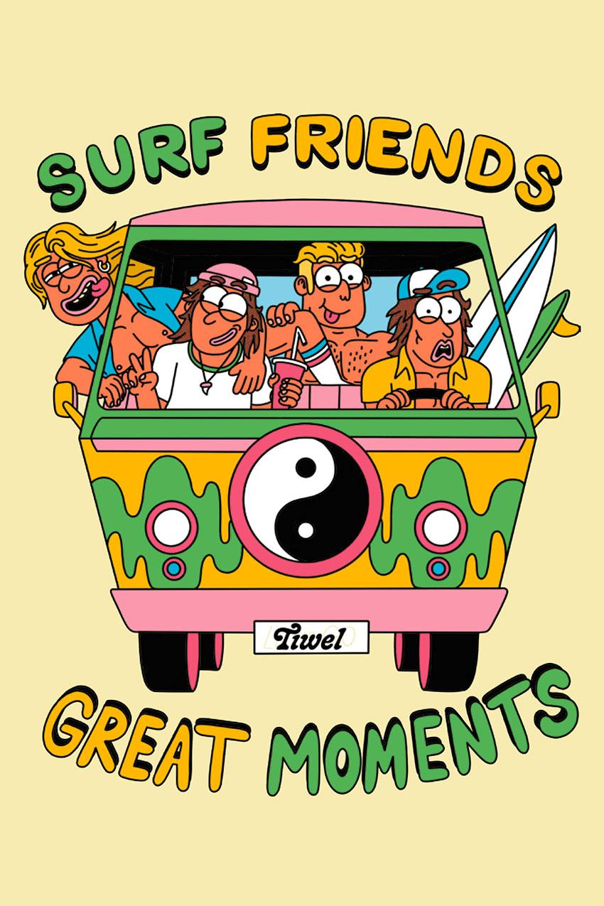 Tiwel Camiseta Surf Van By Alexandre Nart