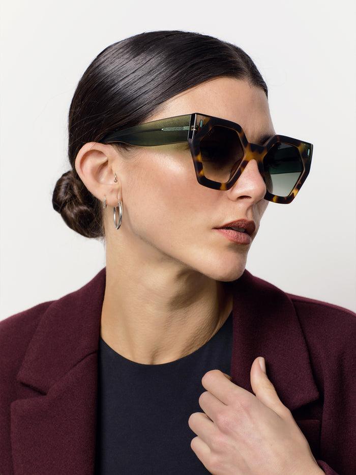 tiwi HEXAGON I Bicolor Green Tortoise / Shiny Green