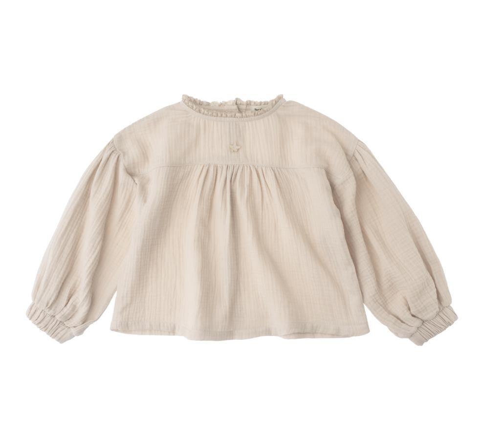 tocoto vintage BLUSA OVERSIZE DOBLE TELA CON PUNTILLAS