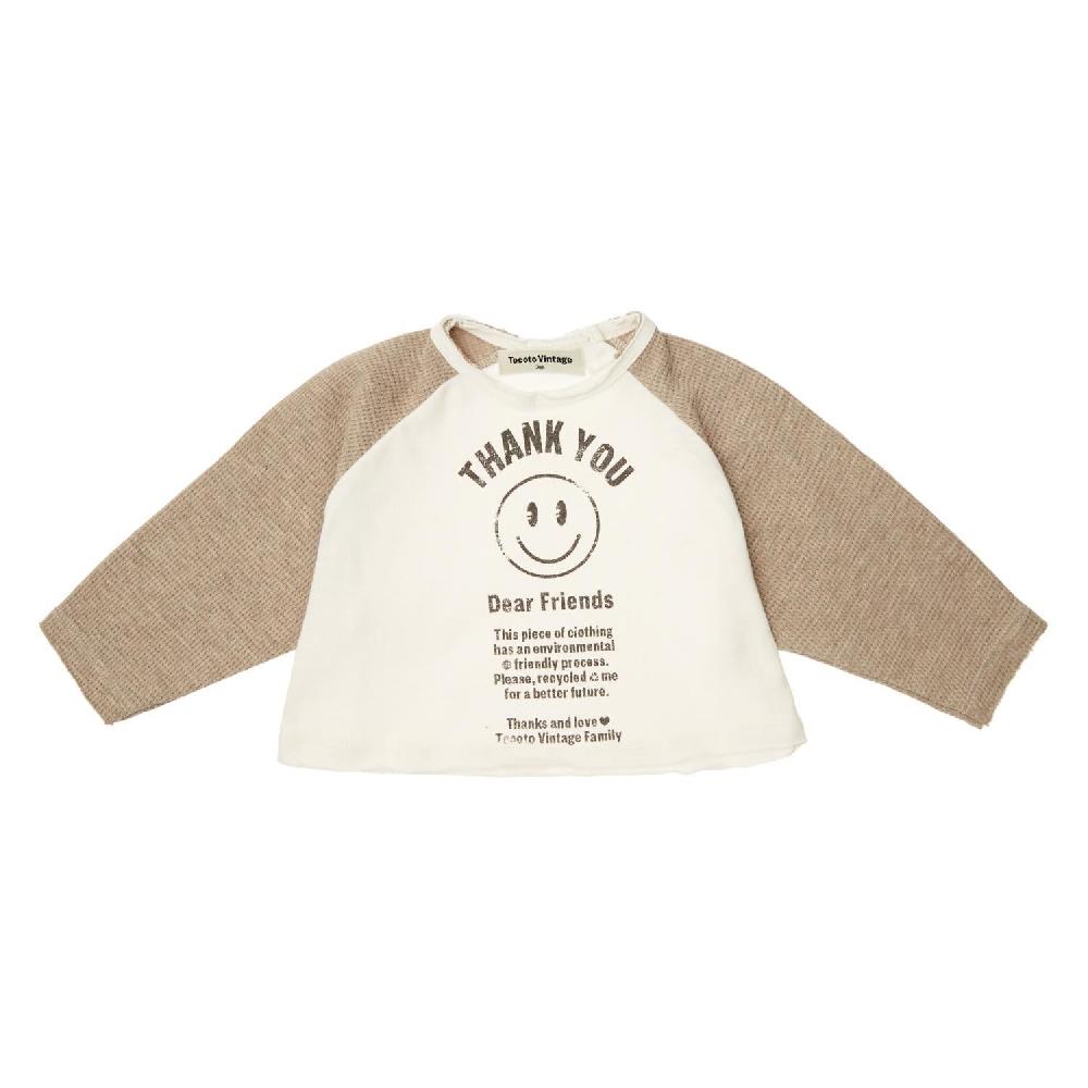 tocoto vintage Camiseta combinada manga ranglan bebe