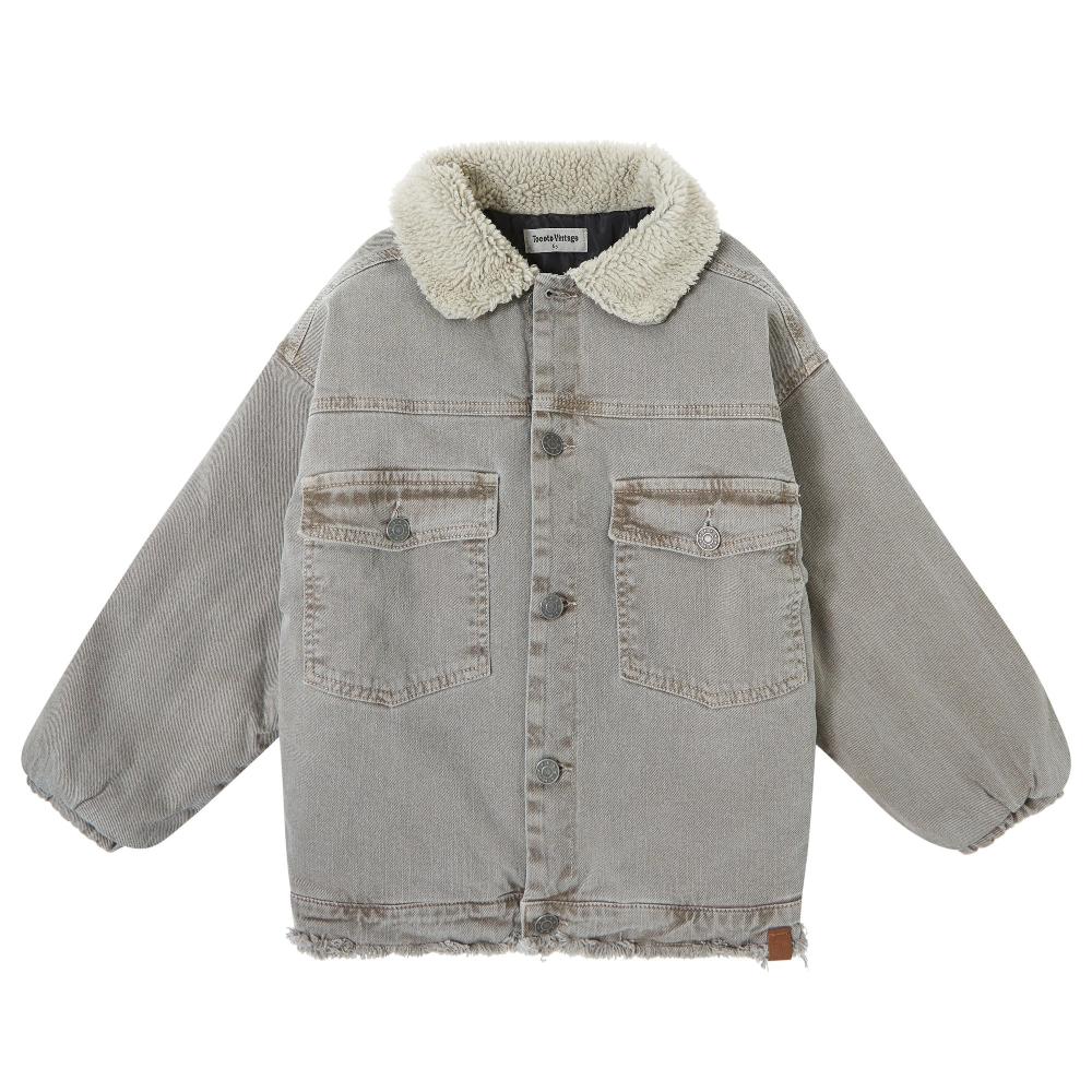 tocoto vintage CAZADORA SARGA TINTADA PIGMENTOS FORRADA BORREGUITO