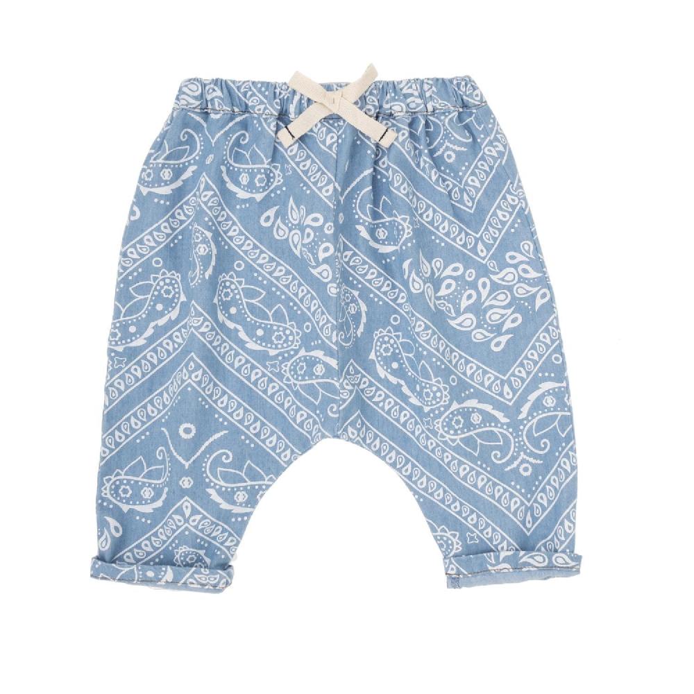tocoto vintage PANTALÓN CHAMBRAY BABY PRINT BANDANA