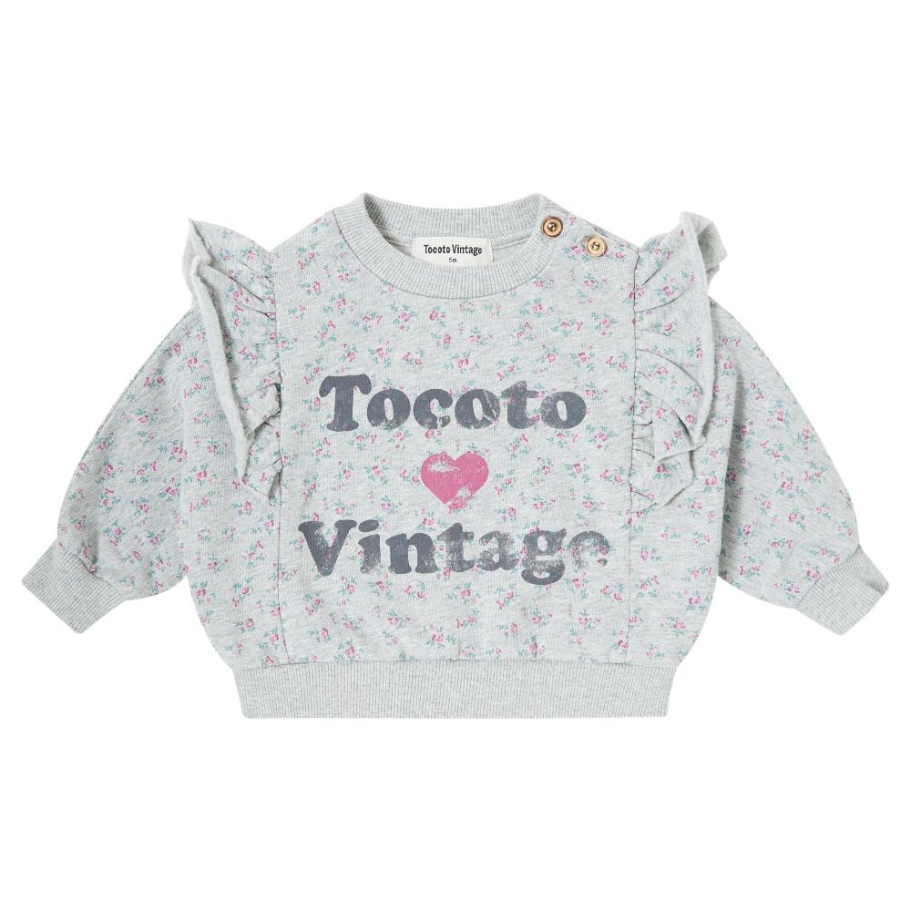 tocoto vintage SUDADERA BABY-KID NIÑA ESTAMPADO FLORES