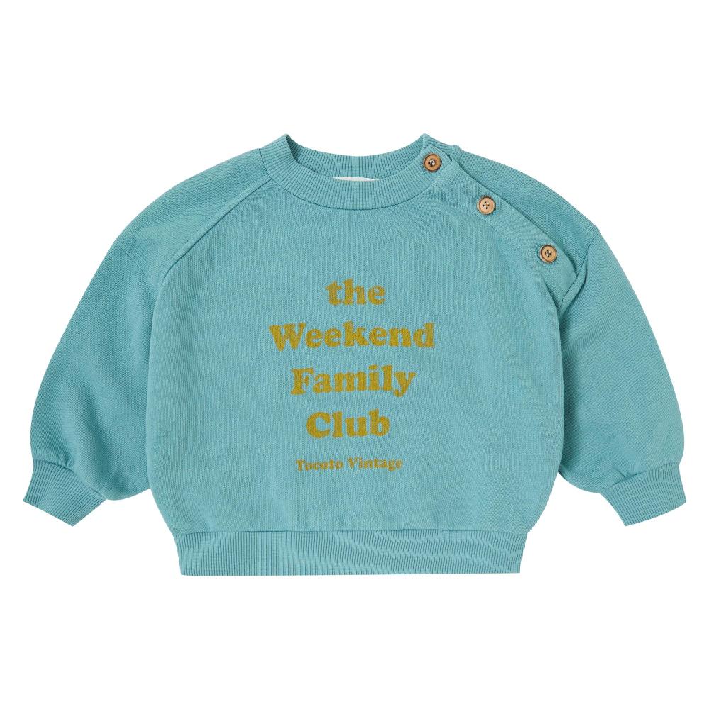 tocoto vintage SUDADERA BABY-KID " THE WEEKEND FAMILY CLUB"
