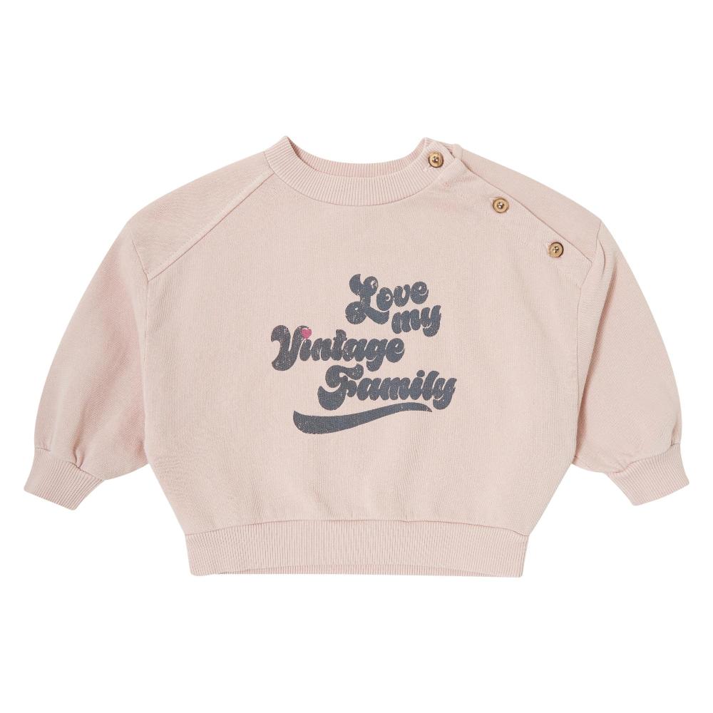 tocoto vintage SUDADERA BEBE " LOVE MY VINTAGE FAMILY"