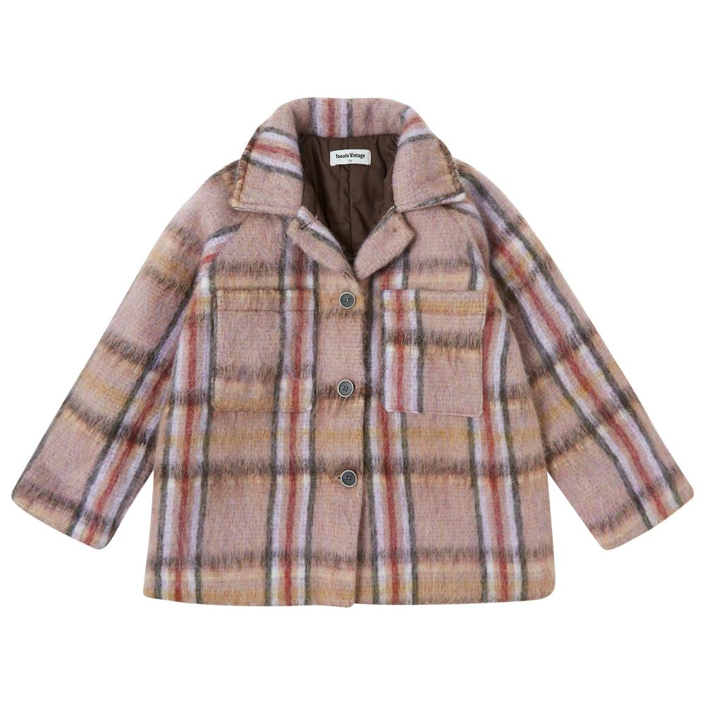 tocoto vintage ABRIGO CUADROS KID-TEEN GIRL