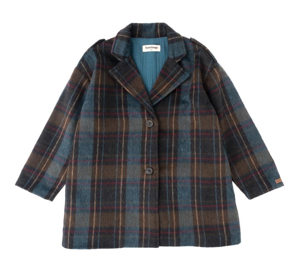 tocoto vintage ABRIGO OVERSIZE CUADROS