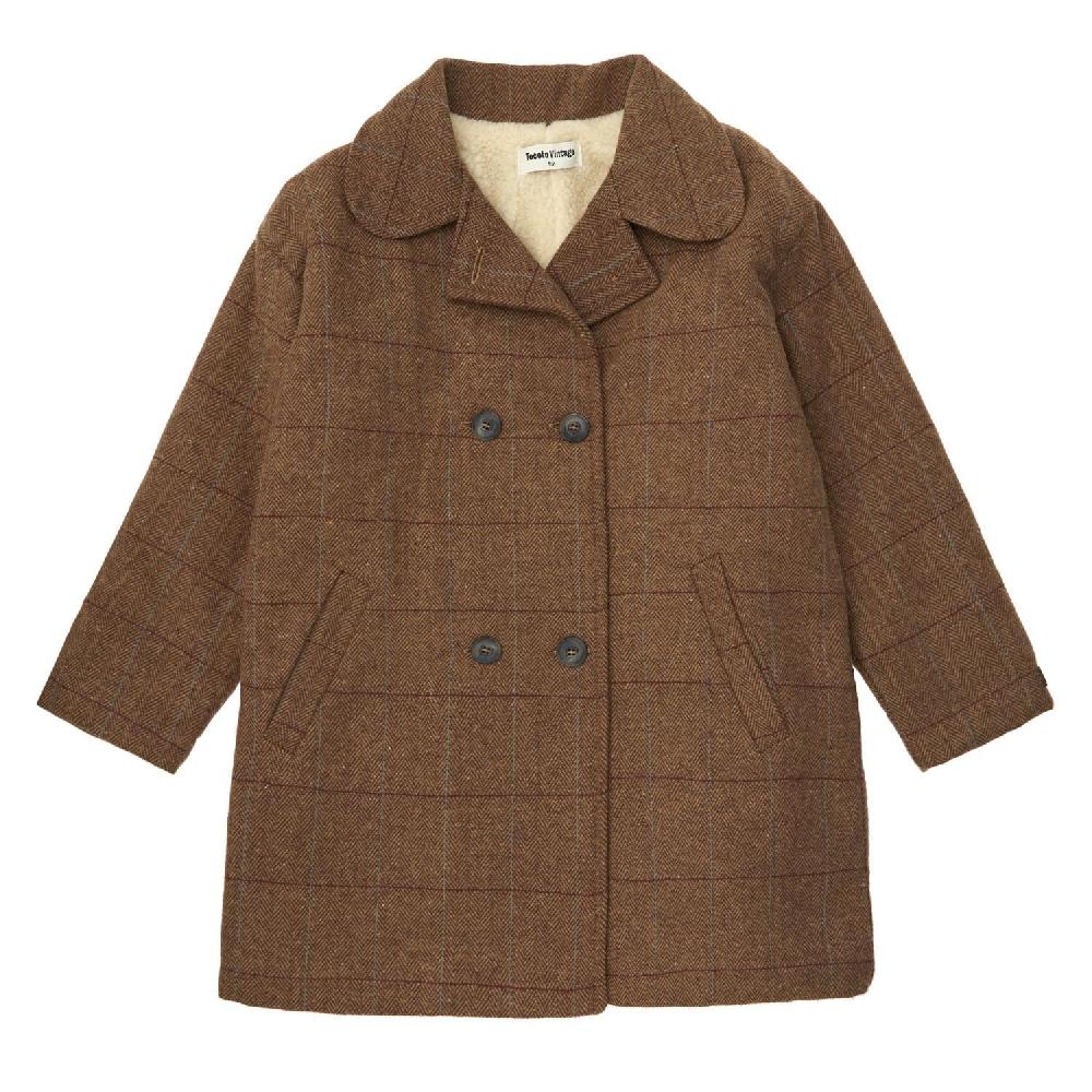 tocoto vintage Abrigo recto de cuadro harrys