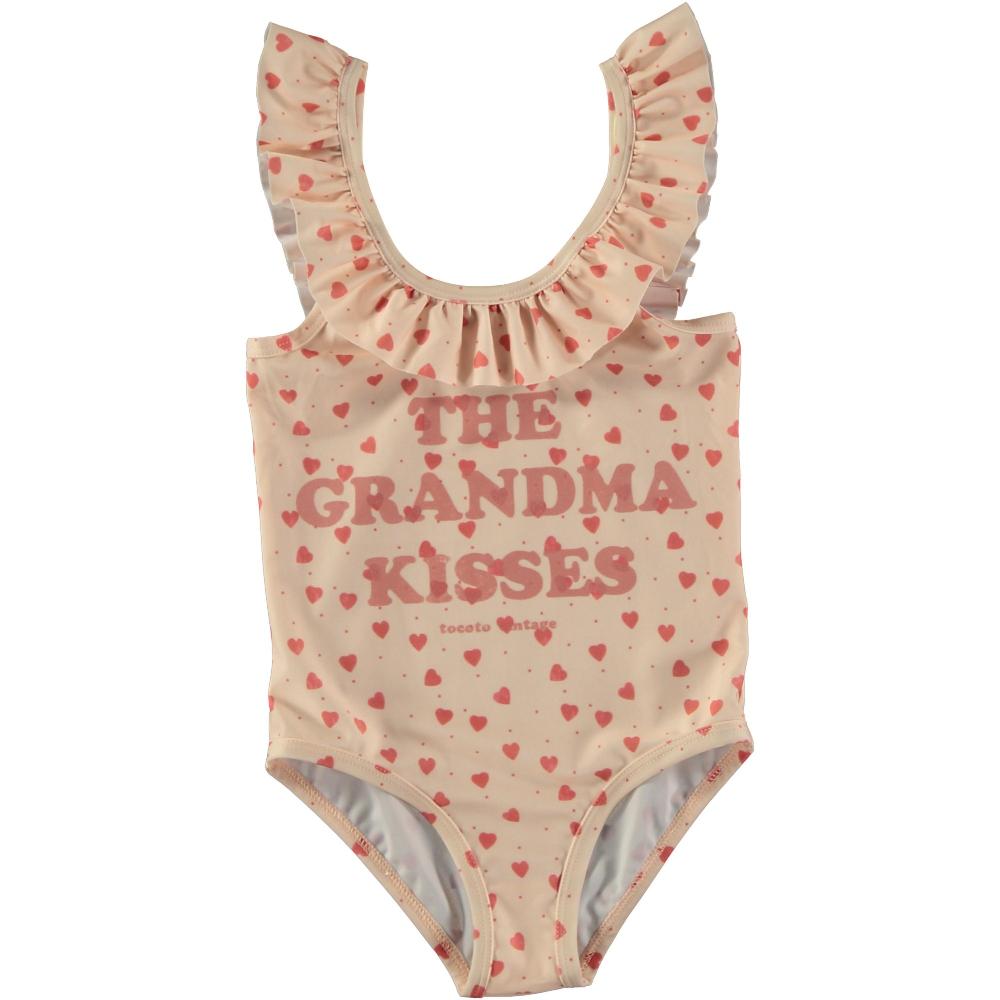 tocoto vintage BAÑADOR VOLANTES CORAZONES GRANDMA