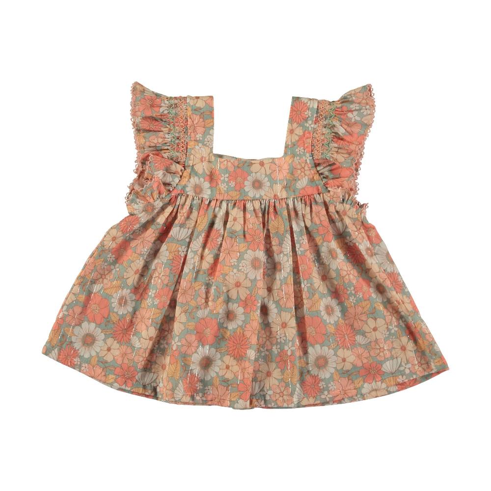 tocoto vintage BLUSA BEBE BOTONES ESTAMPADO FLORES