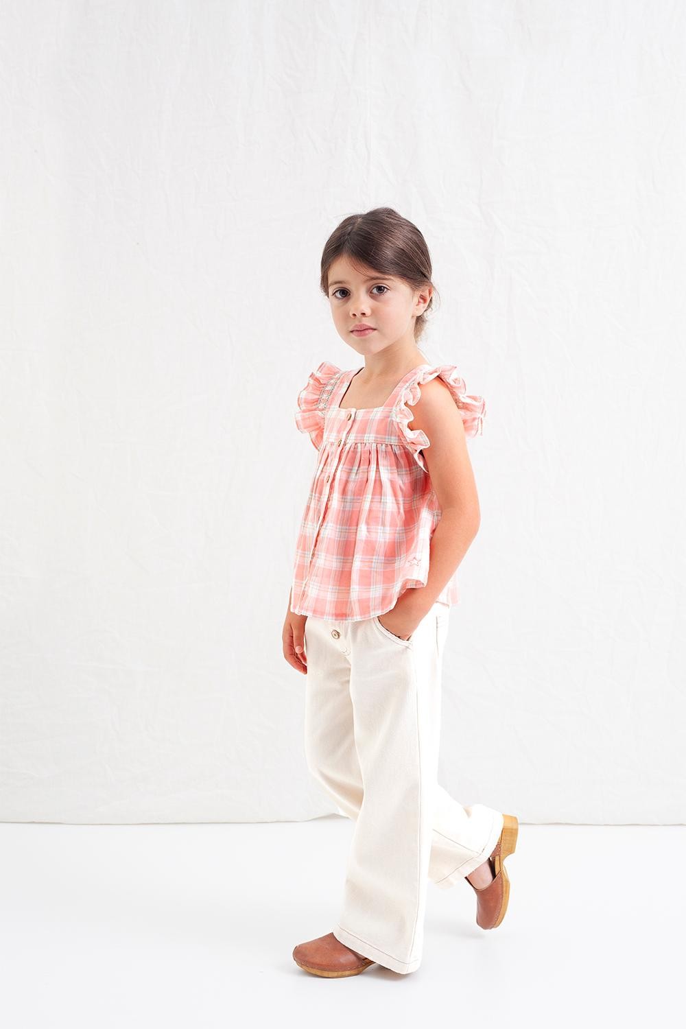 tocoto vintage BLUSA BOTONES CUADROS