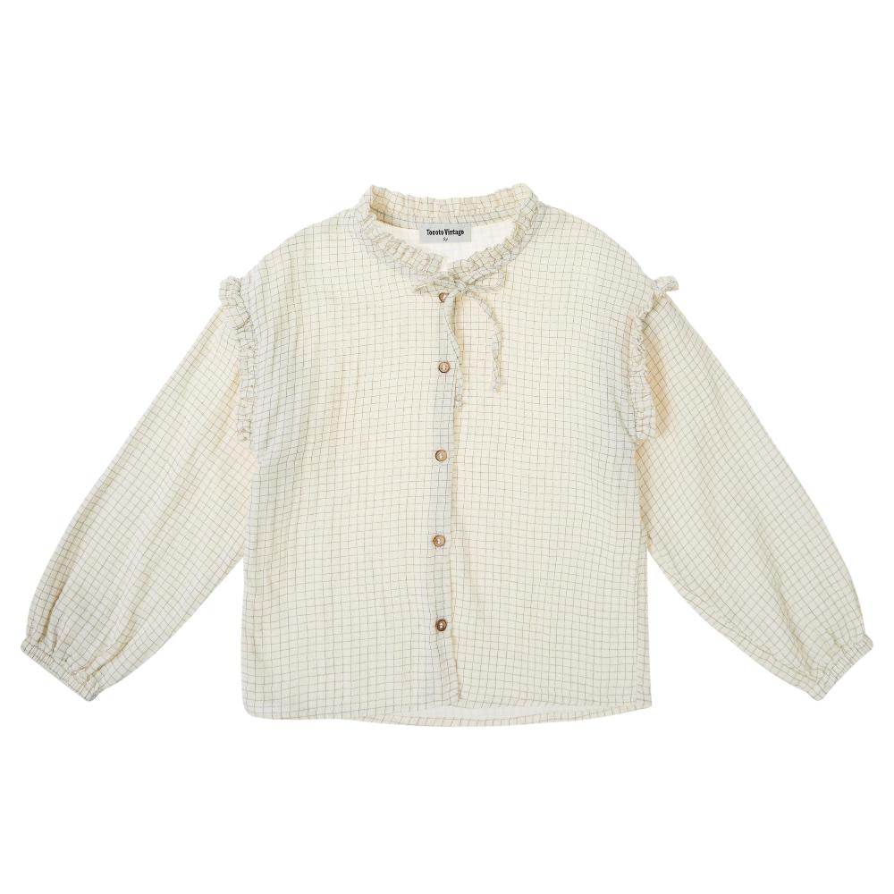 tocoto vintage BLUSA MINI CUADROS KID-TEEN