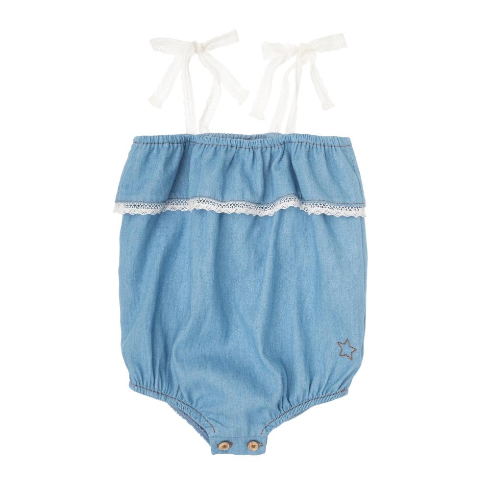 tocoto vintage BODY CHAMBRAY CON VOLANTE