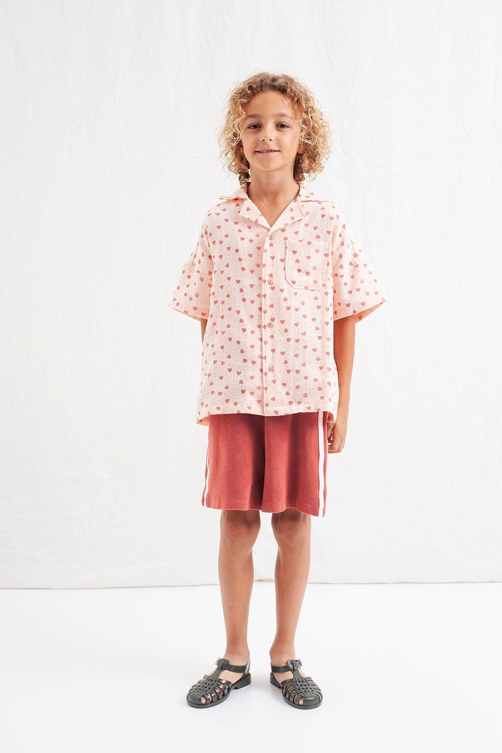 tocoto vintage CAMISA KID ESTAMPADO CORAZONES