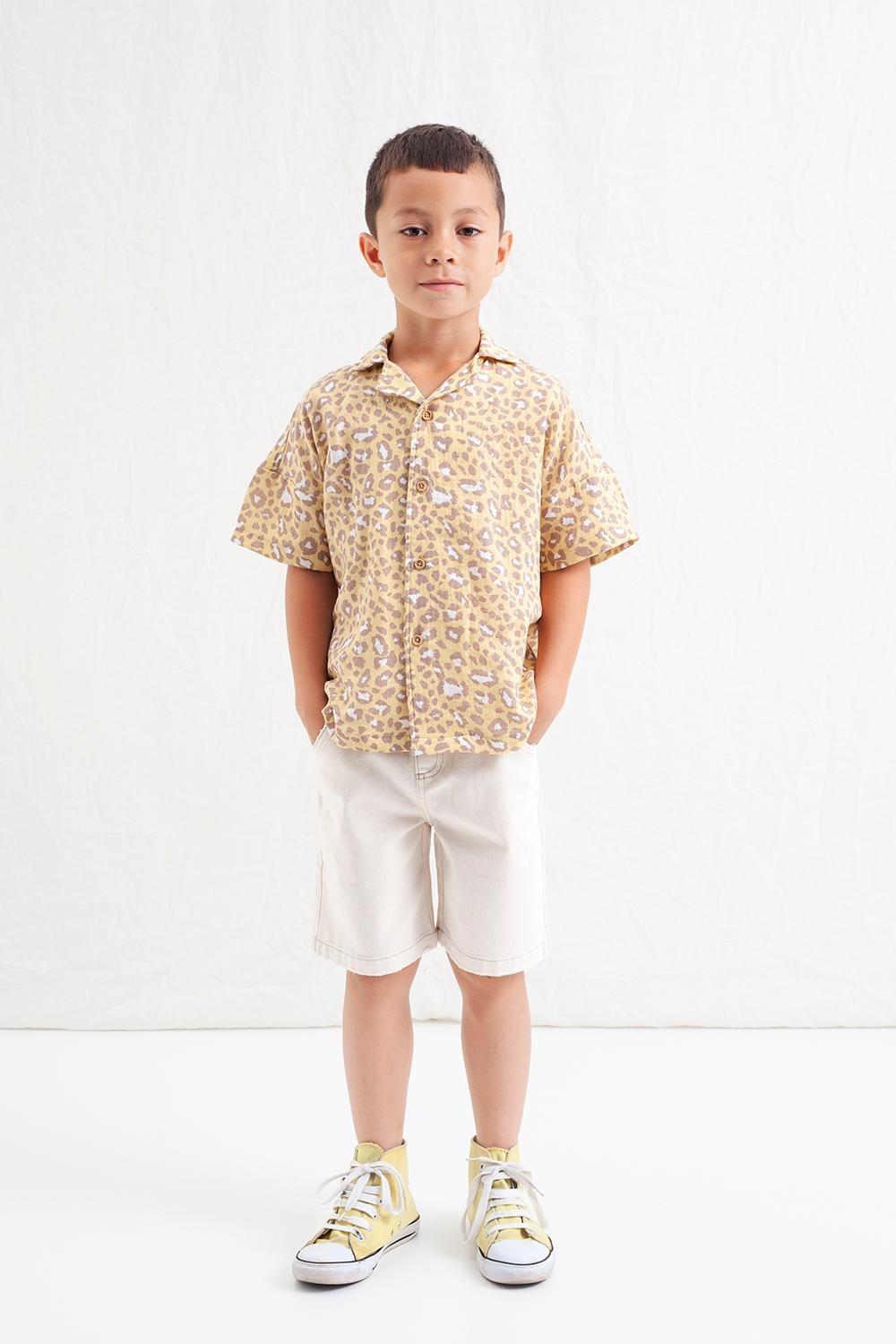 tocoto vintage CAMISA OVERSIZE RESORT ANIMAL PRINT