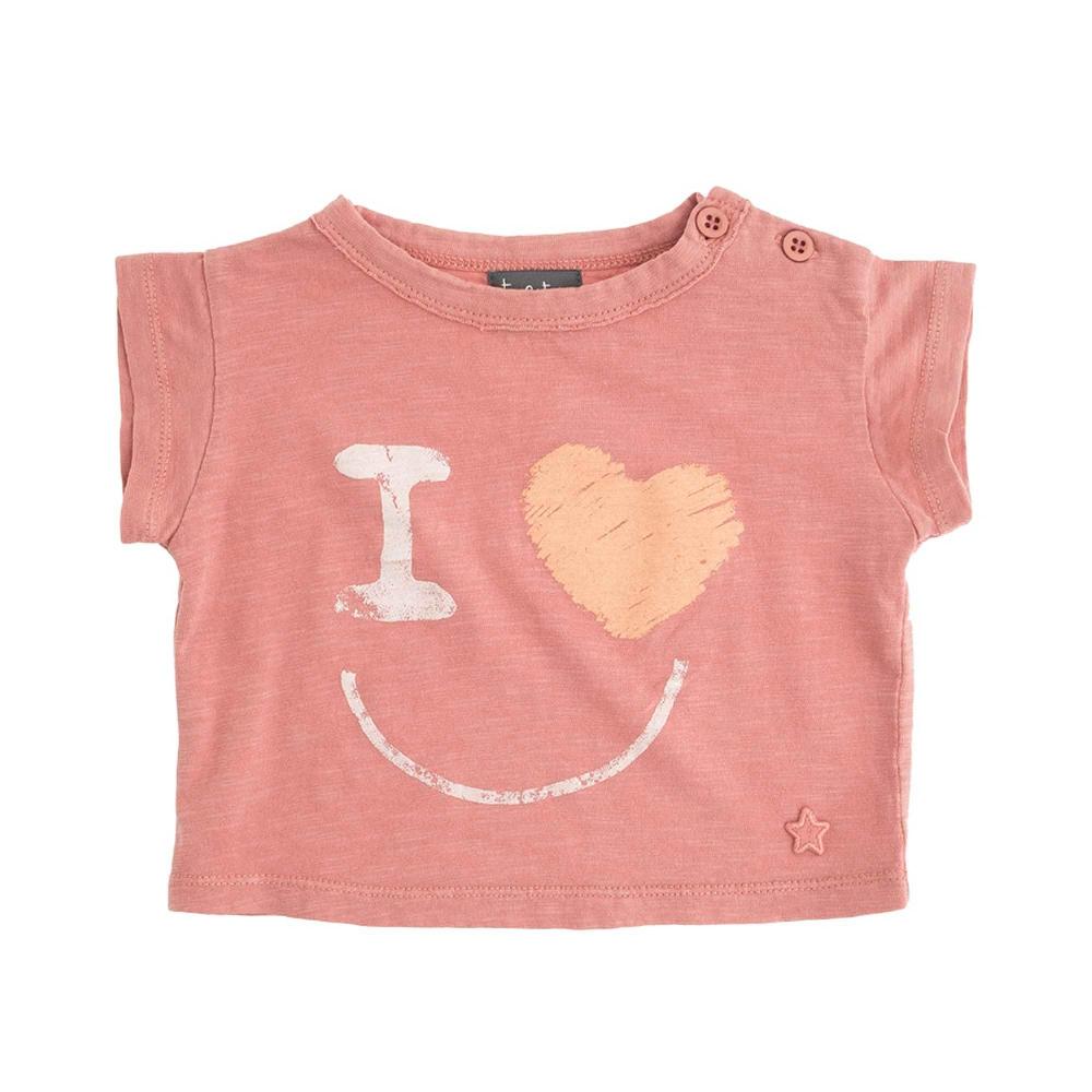 tocoto vintage CAMISETA BEBÉ "I LOVE SMILE"