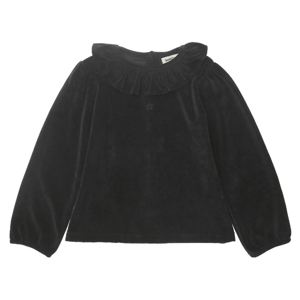 tocoto vintage Camiseta volante terciopelo