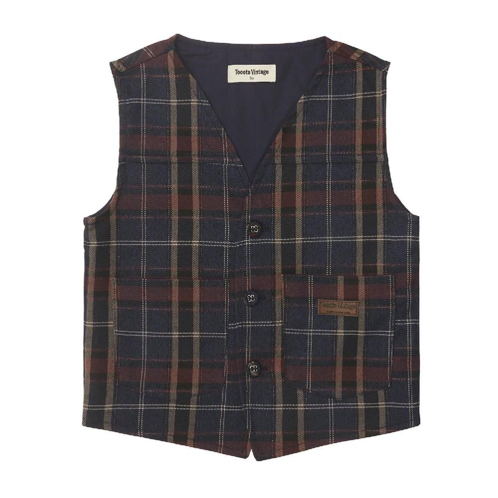 tocoto vintage Chaleco cuadros