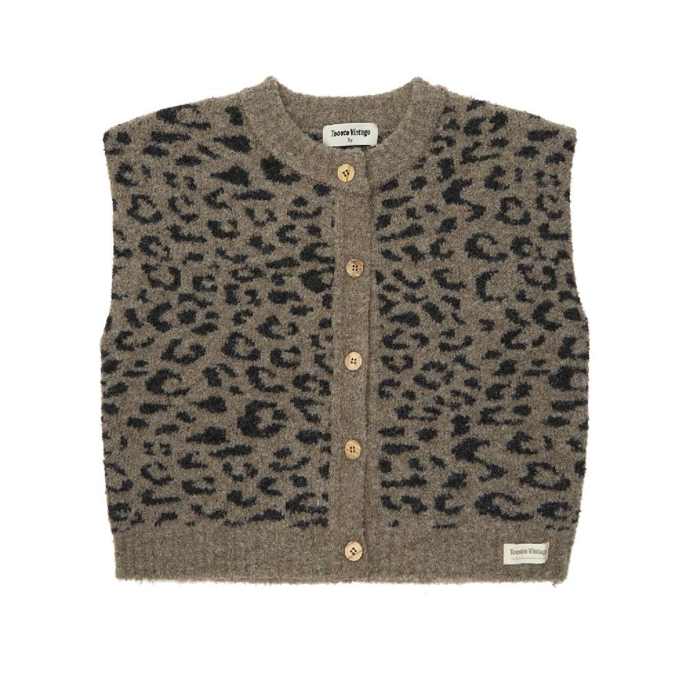 tocoto vintage Chaleco tricot animal print