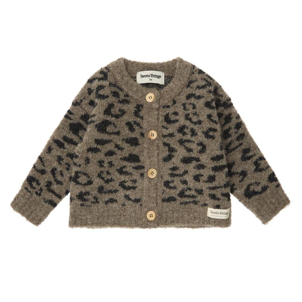 tocoto vintage Chaqueta tricot animal print bebe