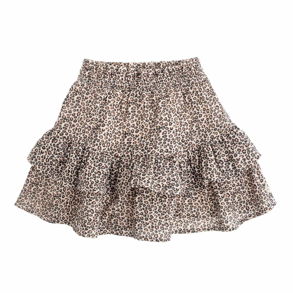 tocoto vintage FALDA ANIMAL PRINT CON VOLANTES